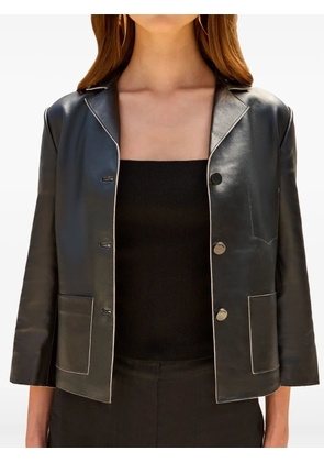 Cult Gaia Layton leather blazer - Black