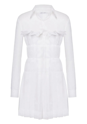 Alberta Ferretti draped cotton minidress - White