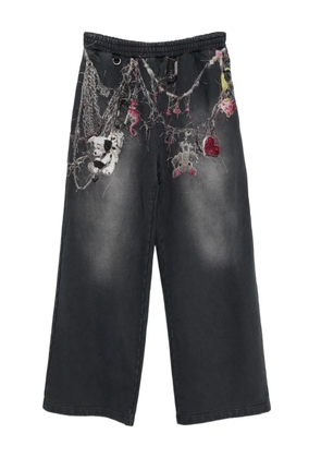 Doublet graphic-embroidered track pants - Grey