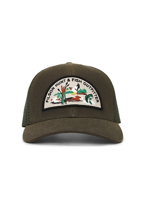 Filson Logger Mesh Cap in Green.