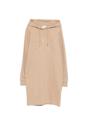 Gant hooded long-sleeved dress - Neutrals