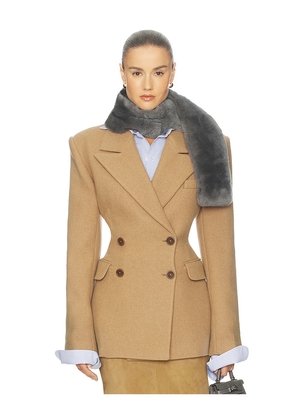 Helsa Italian Wool Blend Blazer in Tan. Size L. Also in M, S, XS, XXS.