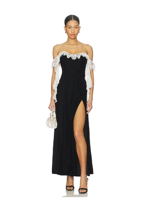 For Love & Lemons La Vie En Bow Maxi Dress in Black. Size M. Also in S, XS.
