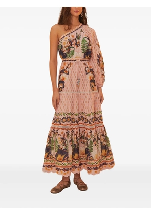 FARM Rio one-sleeve cotton dress - Pink