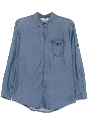 LIU JO crystal-embellished shirt - Blue