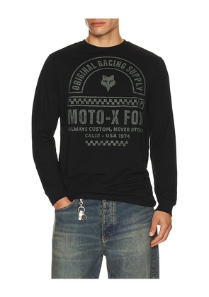 Fox Racing Finish Line Long Sleeve Tee in Black. Size L. Also in M, S, XL/1X.