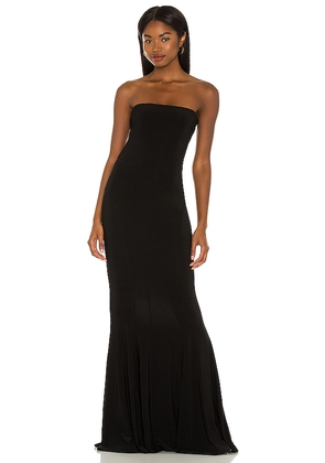 Norma Kamali x REVOLVE Strapless Fishtail Gown in Black. Size L. Also in M, S, XL, XS.