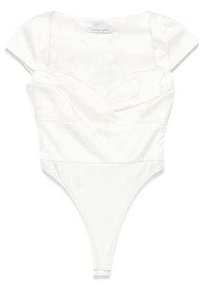 Viktor & Rolf sweetheart pleat-detailing bodysuit - White