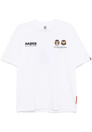 AAPE BY *A BATHING APE® logo-print T-shirt - White