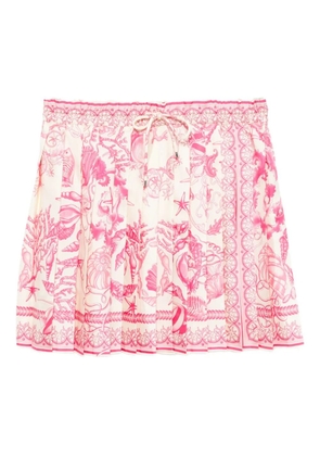 Versace Underwater Barocco pleated skirt - Neutrals