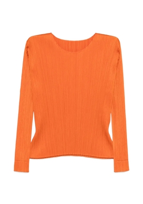 Pleats Please Issey Miyake Monthly Colors December pleated T-shirt - Orange
