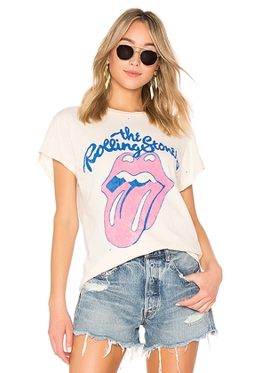 Madeworn Rolling Stones Tee in White. Size M. Also in S, XS, L, XL.