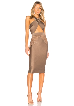 Michael Costello x REVOLVE Philip Midi in Taupe. Size XS. Also in XXS.