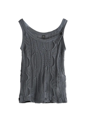 Y's cable-knit top - Blue