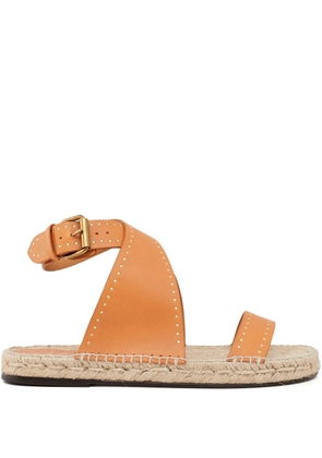ISABEL MARANT Illya leather espadrilles - Brown