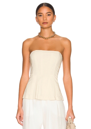 L'Academie Lorena Top in Beige. Size L. Also in M, XL.