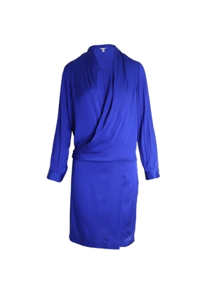 Diane Von Furstenberg Vintage V-neck silk midi dress - Blue