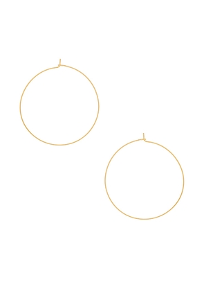 Luv AJ The Capri Wire Hoops in Metallic Gold.