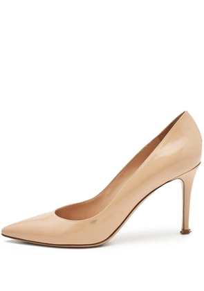 Gianvito Rossi pre-owned patent pointed-toe pumps - Neutrals