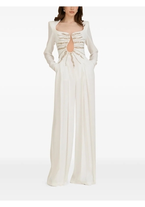 ARAFTU embellished long-sleeve jumpsuit - White