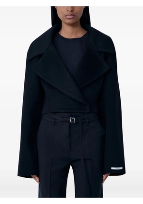 Sportmax notched-lapel cropped jacket - Black