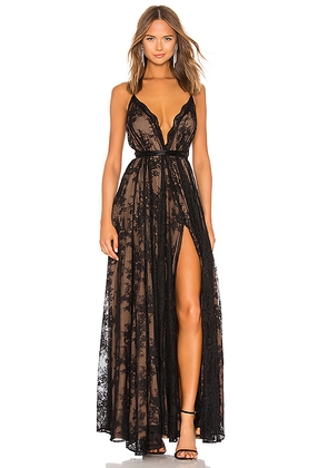 Michael Costello x REVOLVE Paris Gown in Black. Size L. Also in M, S, XL, XS.