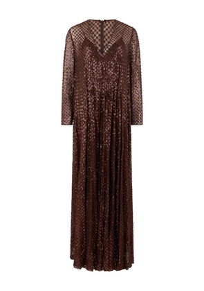 Valentino Garavani sequin-embellished maxi dress - Brown