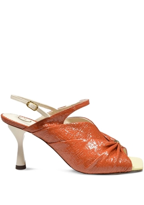 C LOVE 85mm pleated sandals - Orange