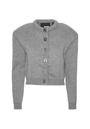 ROTATE BIRGER CHRISTENSEN logo-embellished cardigan - Grey
