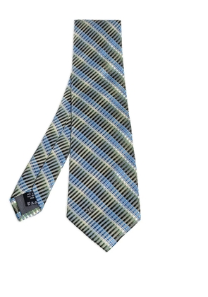 Valentino Garavani Pre-Owned striped silk tie - Blue