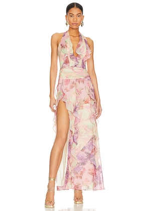 NBD Divya Maxi Dress in Pink. Size M. Also in L, S, XL, XS, XXS.