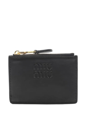 Miu Miu Pre-Owned 2020s nappa leather keyring card case - Black