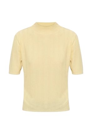 Officine Generale Laya ribbed short-sleeve T-shirt - Yellow
