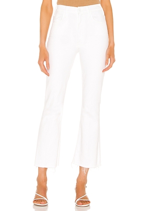 MOTHER The Hustler Ankle Fray Jeans in White. Size 23. Also in 24, 26, 27, 28, 29, 30, 33, 34.