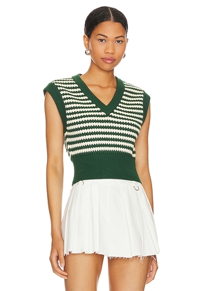 Lovers and Friends Elie Sweater Vest in Green. Size S. Also in XL, XS.