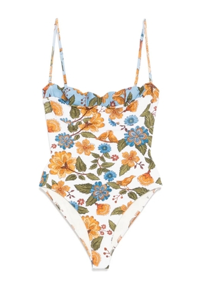 FARM Rio Garden scarf one-piece - White