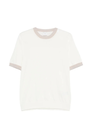 Eleventy ribbed trim T-shirt - White