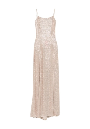 MIAU by Clara Rotescu Kaya sequin-embellished front-slit gown - Gold