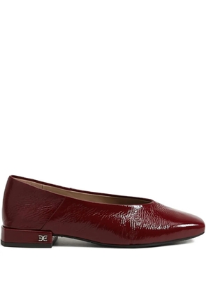 Sam Edelman Kasey leather square-toe flats - Red