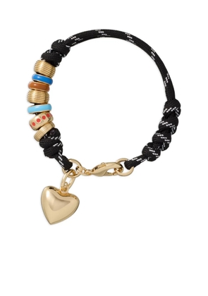 Roxanne Assoulin knotted heart-charm bracelet - Black