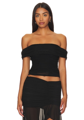 MAJORELLE Cara Top in Black. Size M. Also in S, XL, XS.