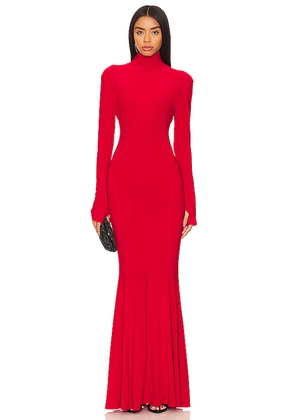 Norma Kamali x REVOLVE Turtle Fishtail Gown in Red. Size L. Also in M, S, XL, XS, XXS.
