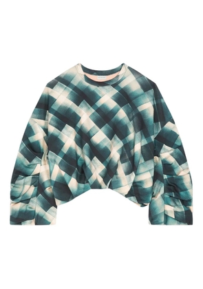 DRIES VAN NOTEN geometric-print sweatshirt - Green