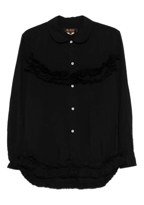 Black Comme Des Garçons ruffled buttoned shirt