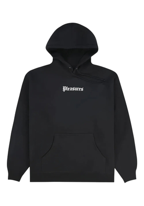 Pleasures logo-embroidered hoodie - Black