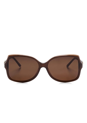 Bvlgari Pre-Owned butterfly-frame sunglasses - Brown