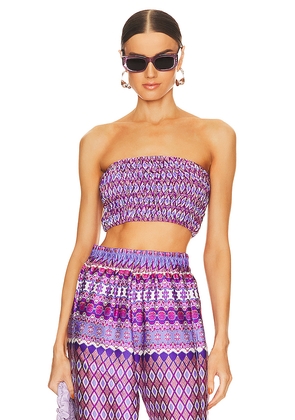MISA Los Angeles Roksana Bandeau in Purple. Size XL. Also in L.