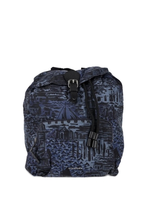Burberry Pre-Owned coastal-print backpack - Blue