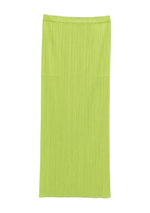 Pleats Please Issey Miyake pleated mid skirt - Green