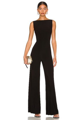 Norma Kamali Sleeveless X Straight Leg Jumpsuit in Black. Size M. Also in L, S, XL, XS, XXS.